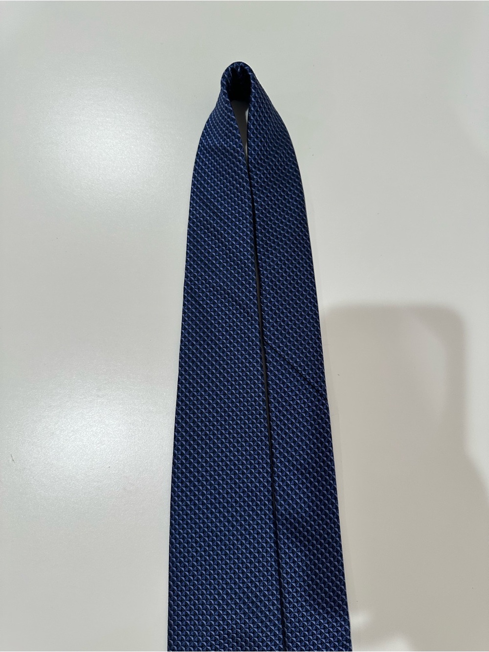 Navy Color Solid Silk Tie New with Tags | Nordstrom Men's Necktie | Size O/S - Picture 11 of 14